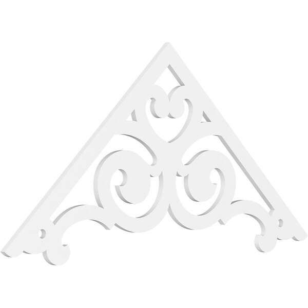 Ekena Millwork Pitch Hurley Architectural Grade PVC Gable Pediment, 72"W x 33"H x 1"P (11/12) GPP072X033X100HUR - main
